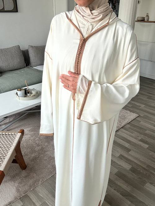 Jellaba beige avec sa doublure